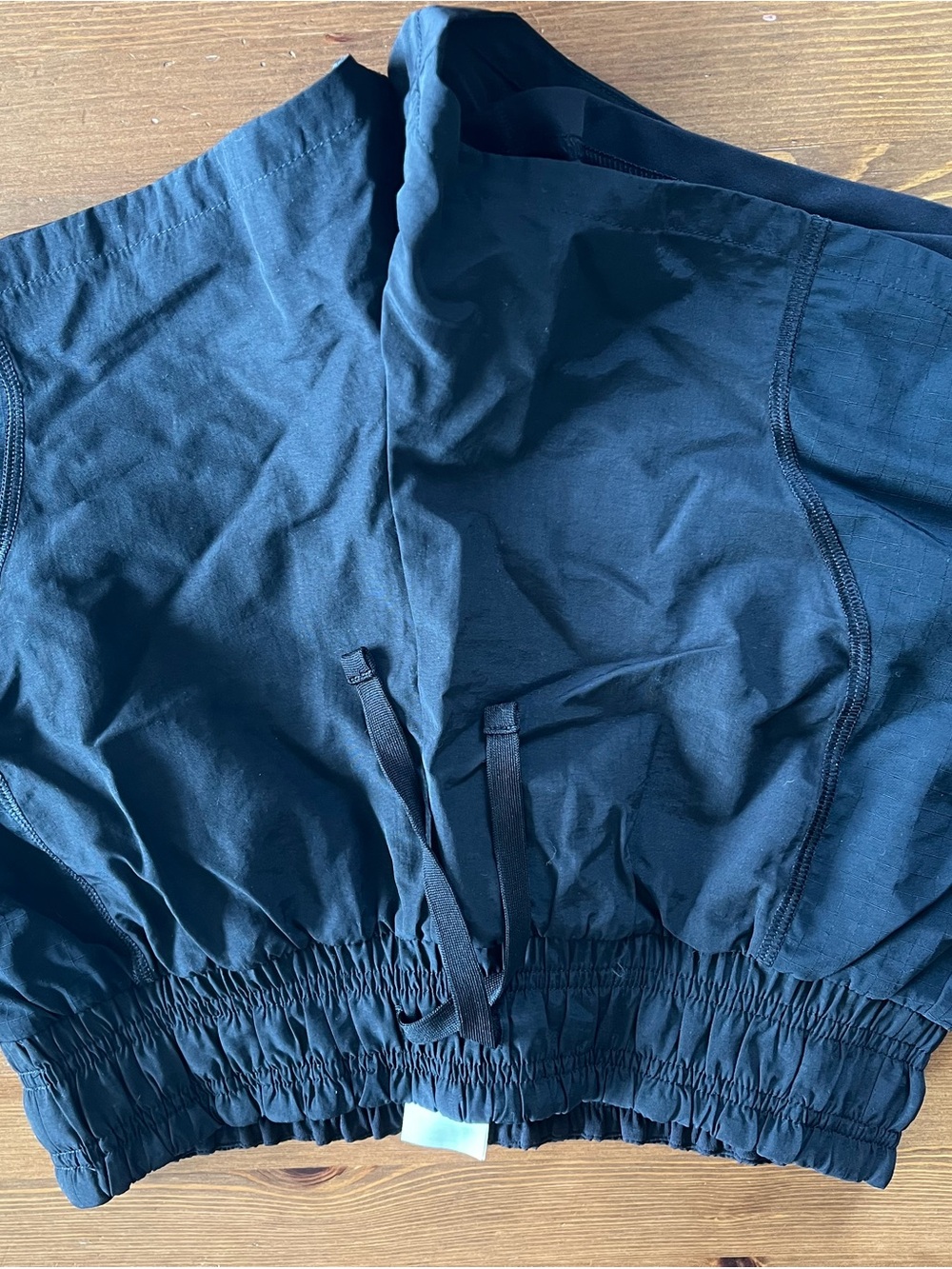 Gymshark Dark Navy High-Waist Athletic Shorts with Drawstring